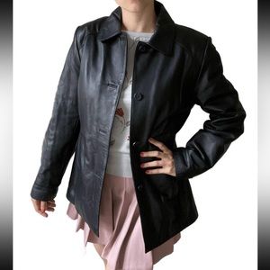 Vintage Jessica genuine Leather women’s black Jacket size medium